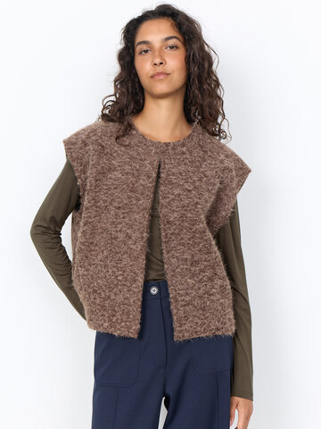 Soyaconcept Hira 1 Waistcoat Chocolate Plum Melange