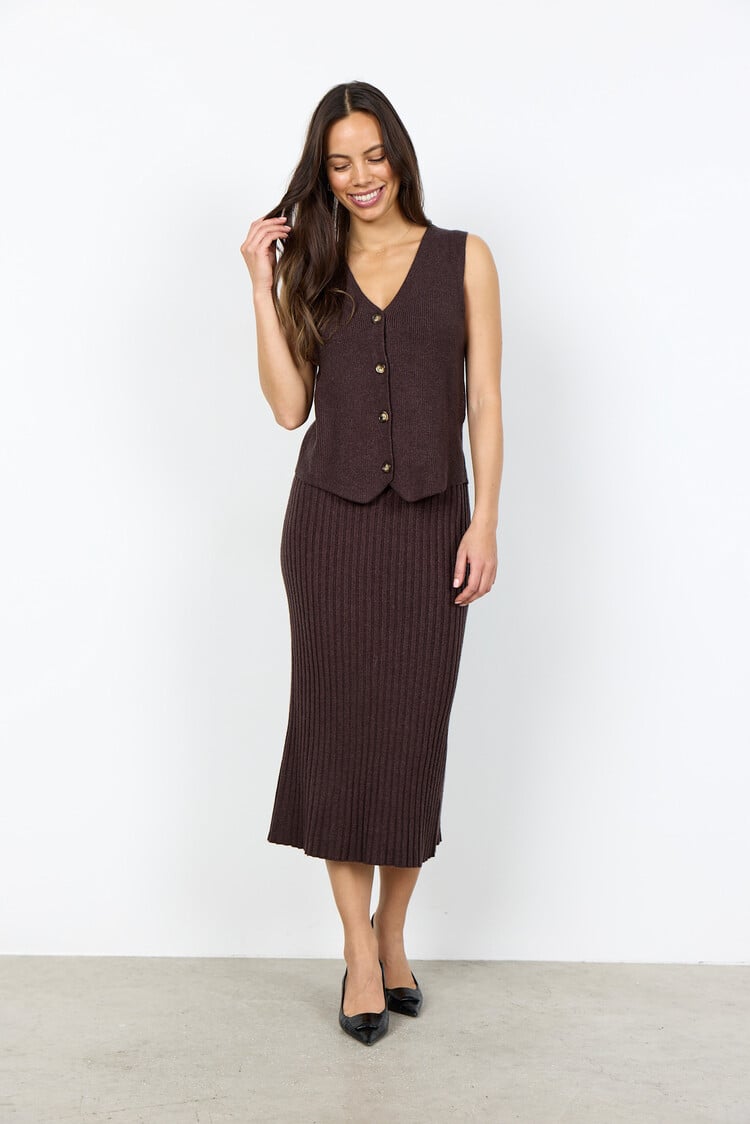 Soyaconcept Kanita 23 Skirt Chocolate Plum Melange