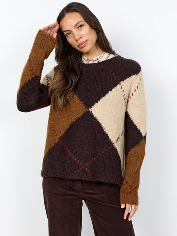 Soyaconcept Hacer 2Yd Pullover Chocolate Plum Melange Combi