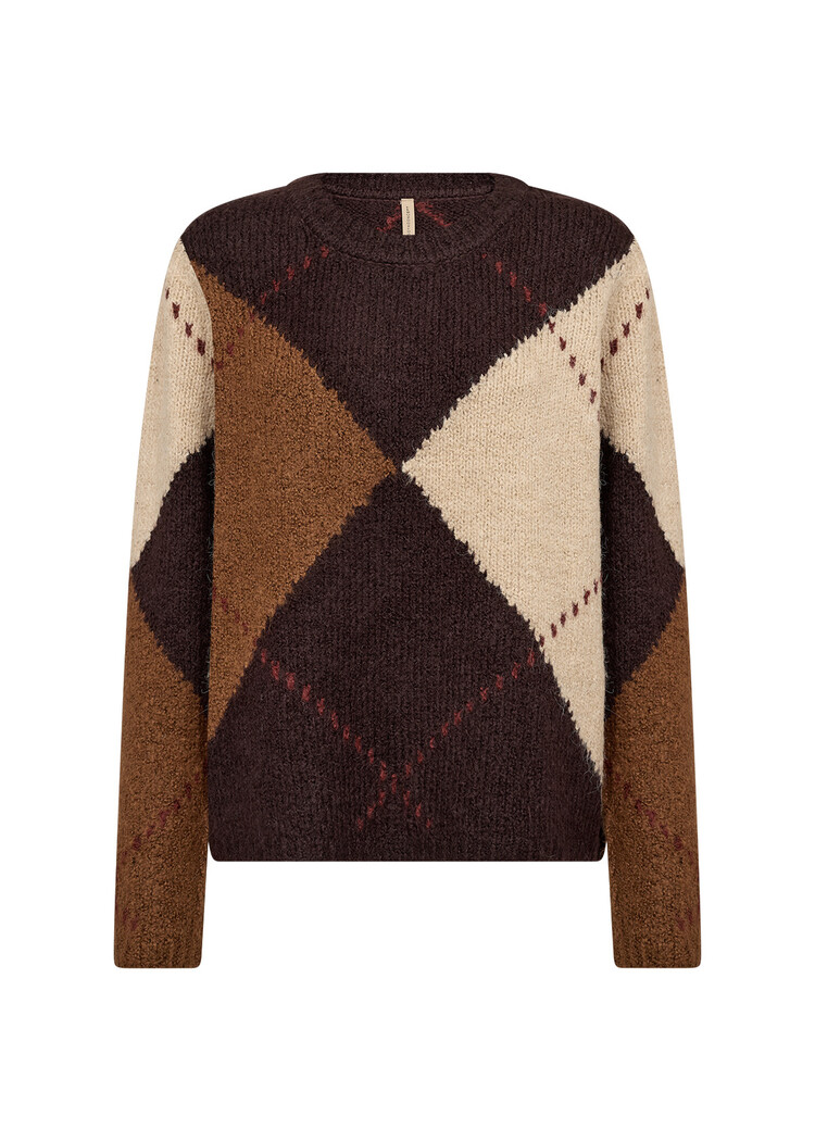 Soyaconcept Hacer 2Yd Pullover Chocolate Plum Melange Combi