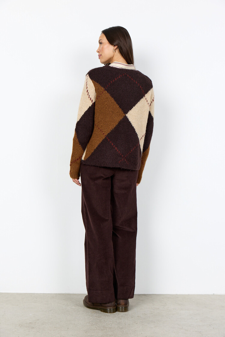 Soyaconcept Hacer 2Yd Pullover Chocolate Plum Melange Combi