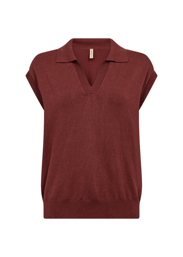 Soyaconcept Dollie 826 Waistcoat Madder Brown Melange