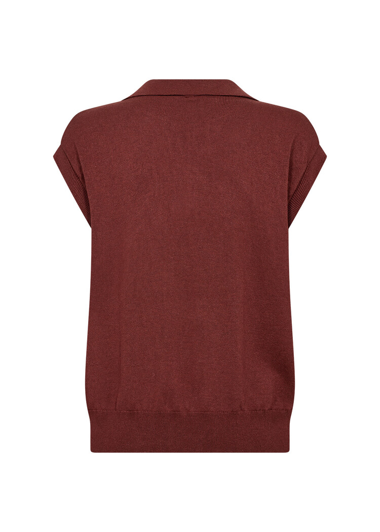 Soyaconcept Dollie 826 Waistcoat Madder Brown Melange