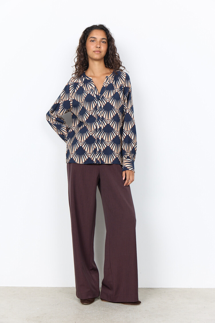 Soyaconcept Halin Aop 1 Shirt Navy Combi