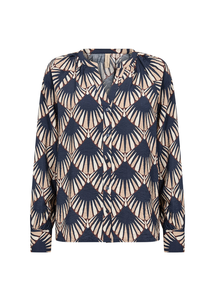 Soyaconcept Halin Aop 1 Shirt Navy Combi