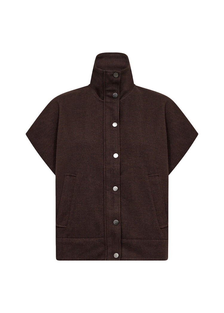 Soyaconcept Vagna 7 Waistcoat Chocolate Plum Melange