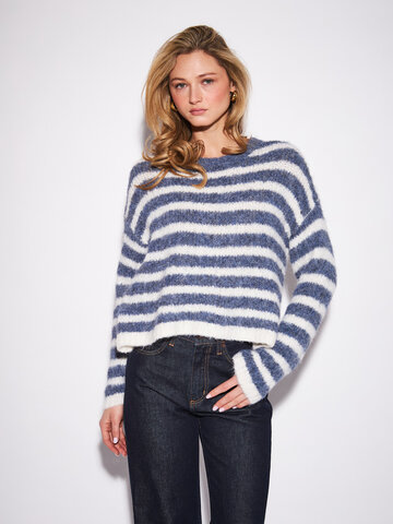 John & Jenn Carmen Sweater Denim Fade