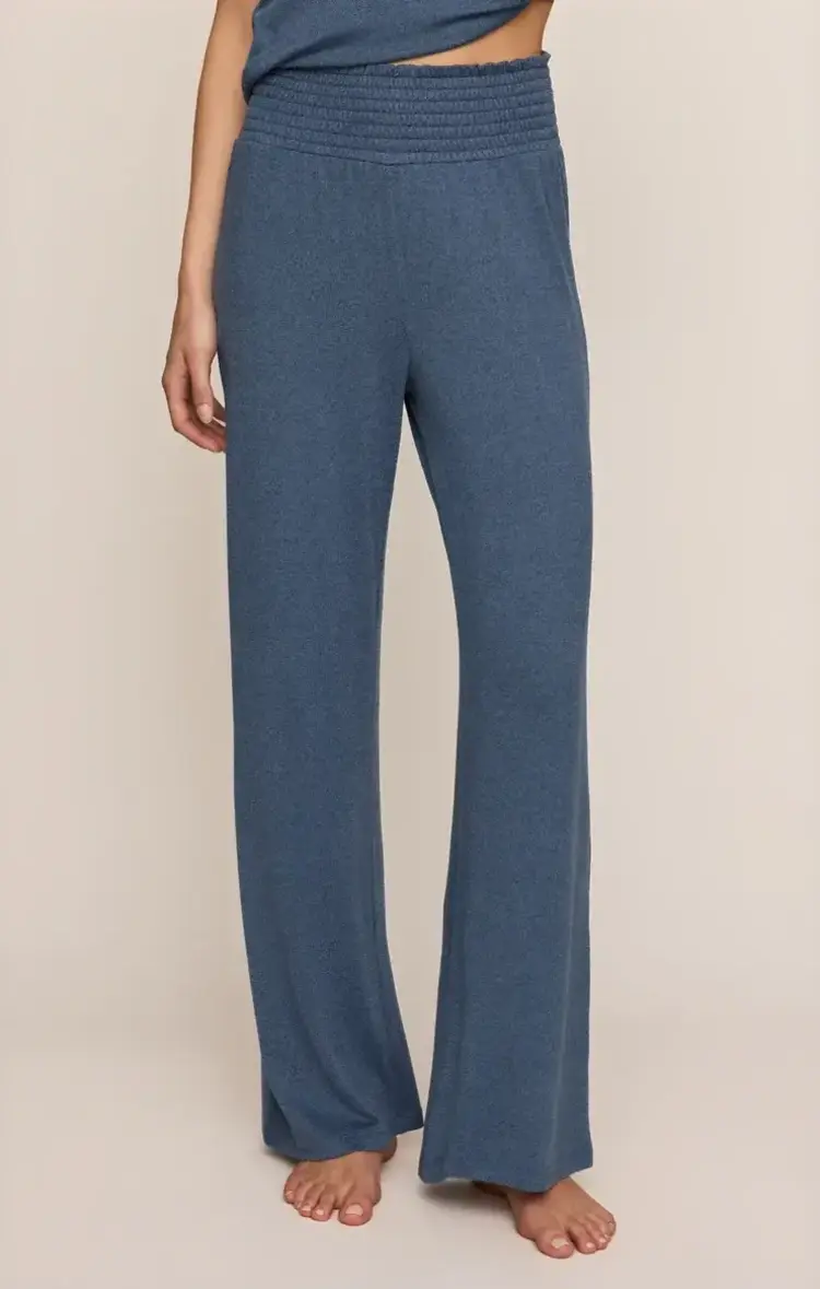ZSupply Dawn Smocked Soft Knit Pant True Navy