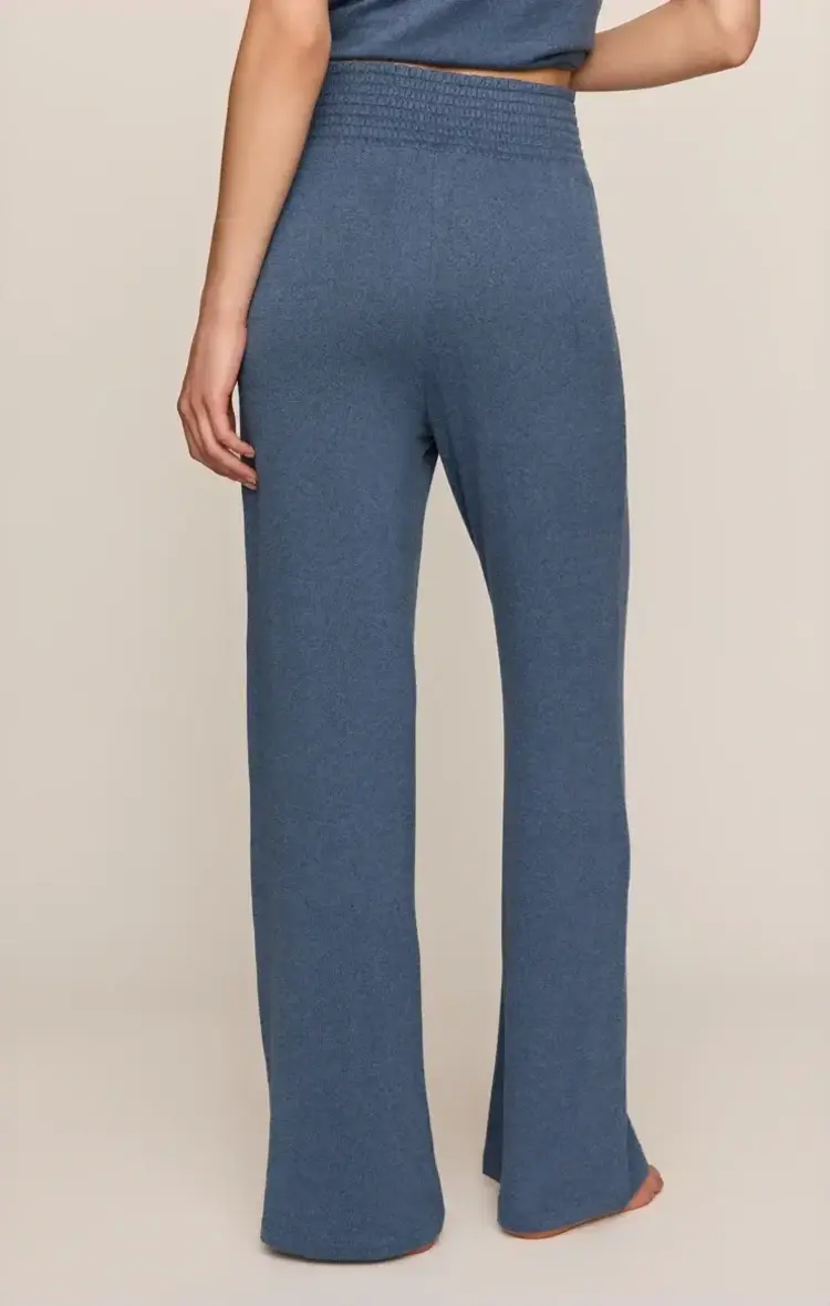 ZSupply Dawn Smocked Soft Knit Pant True Navy