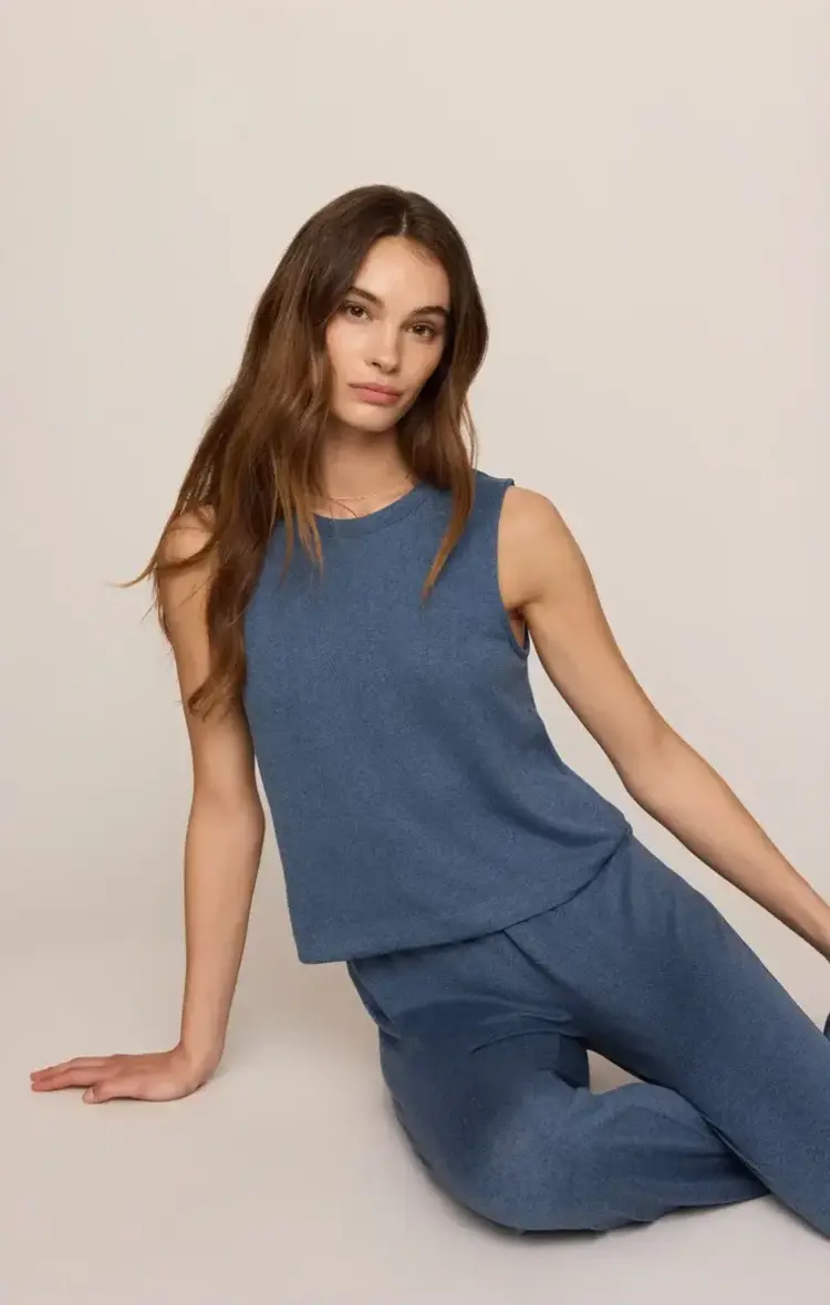ZSupply Sloane Silky Jersey Tank True Navy