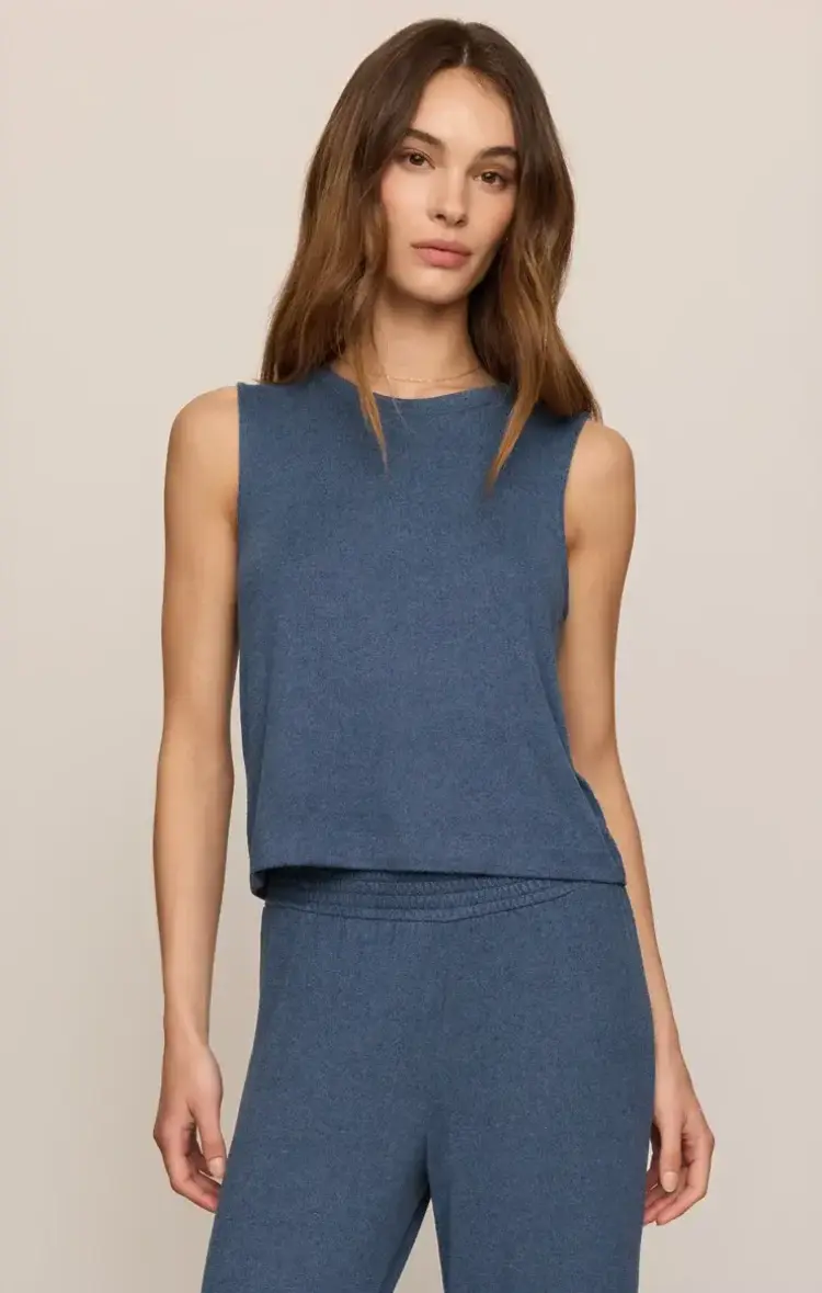 ZSupply Sloane Silky Jersey Tank True Navy