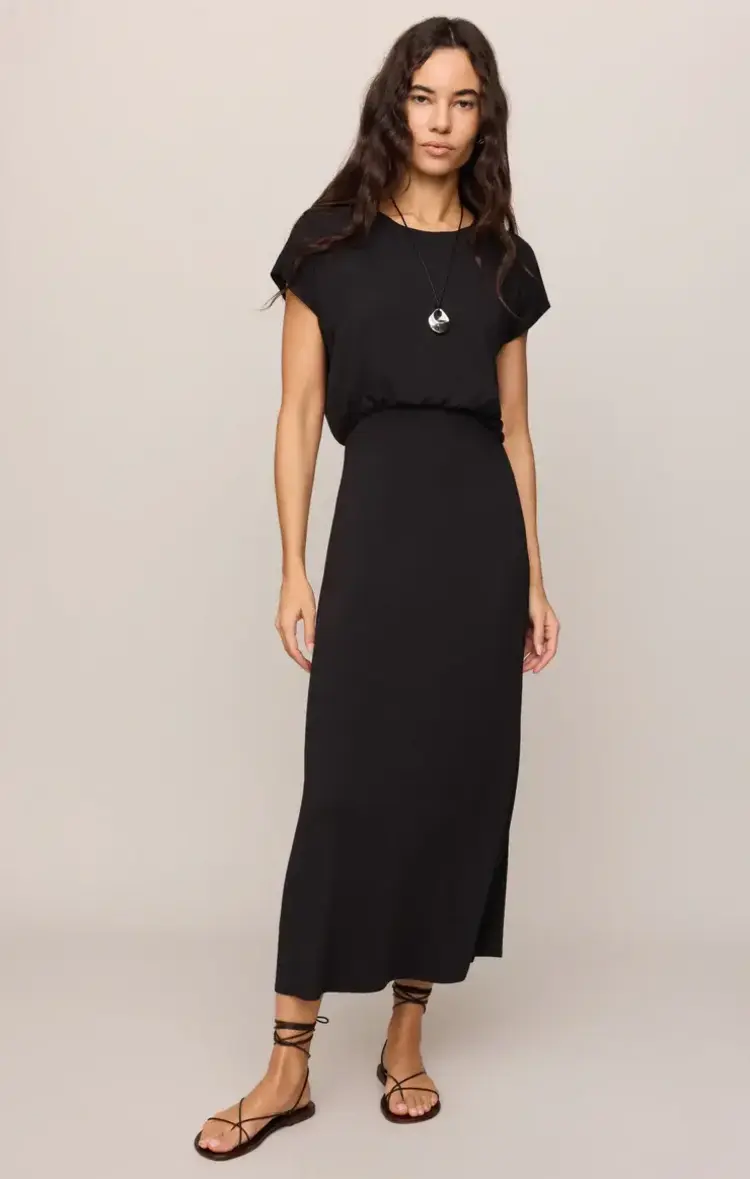 ZSupply Anika Jersey Midi Dress Black