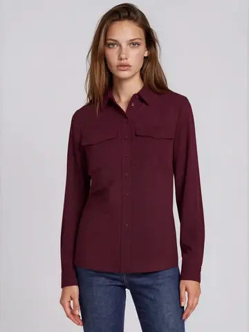 Pure & Simple Contemporary Shirt Merlot