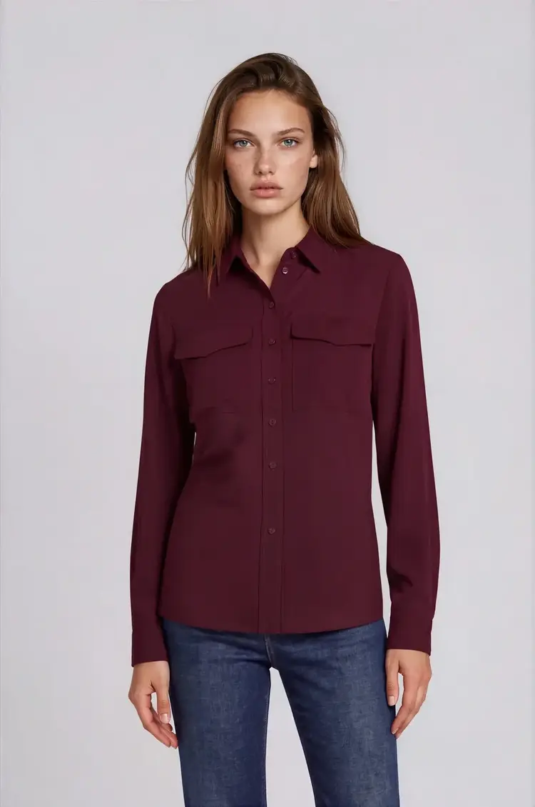 Pure & Simple Contemporary Shirt Merlot