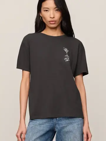 ZSupply Martini Graphic Boyfriend Tee Black Sand