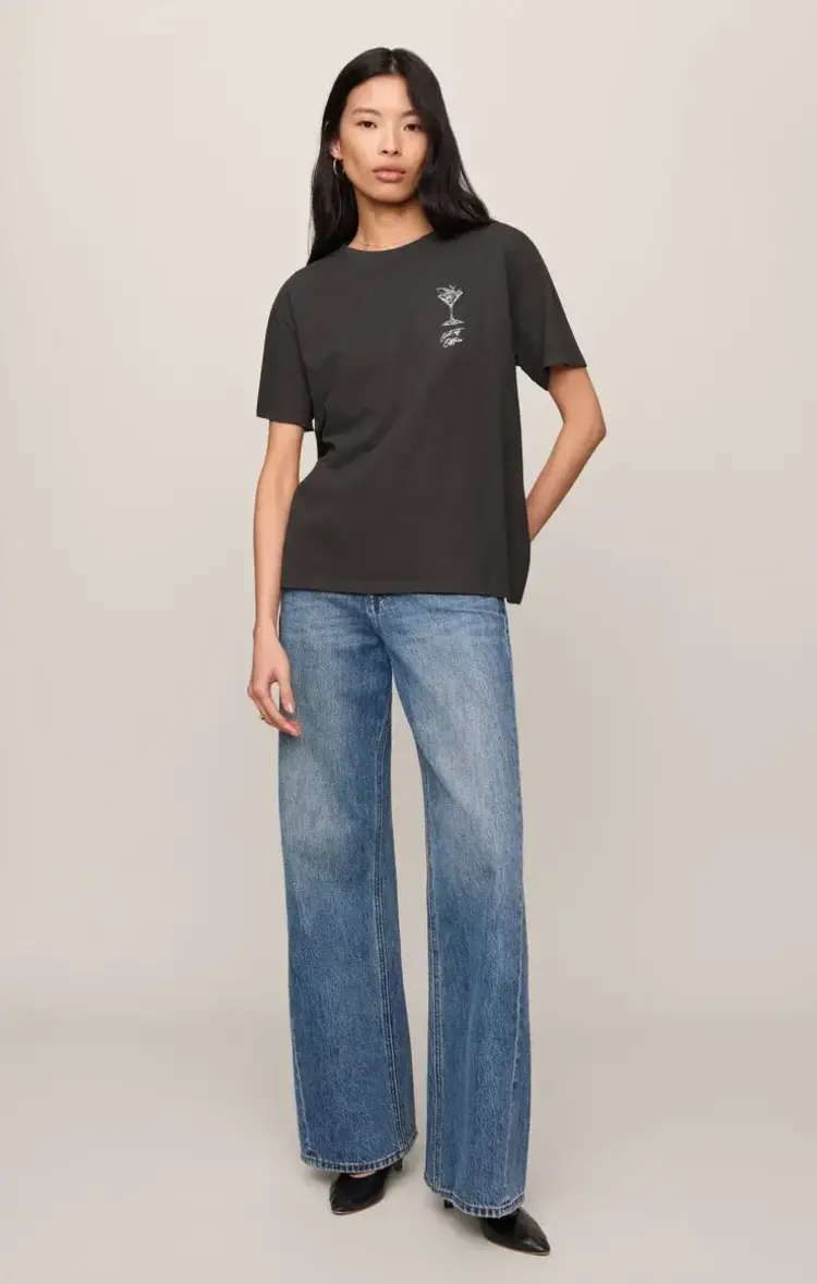 ZSupply Martini Graphic Boyfriend Tee Black Sand
