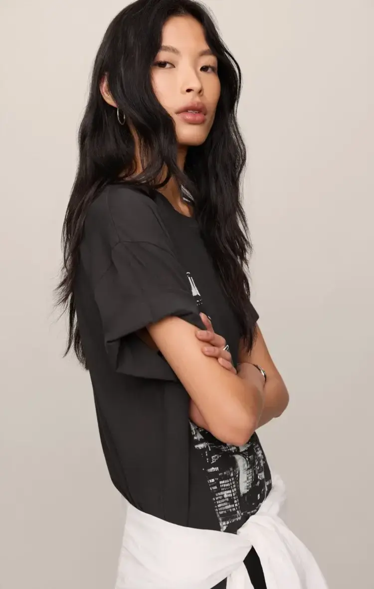 ZSupply Wishes City Boyfriend Tee Black Sand