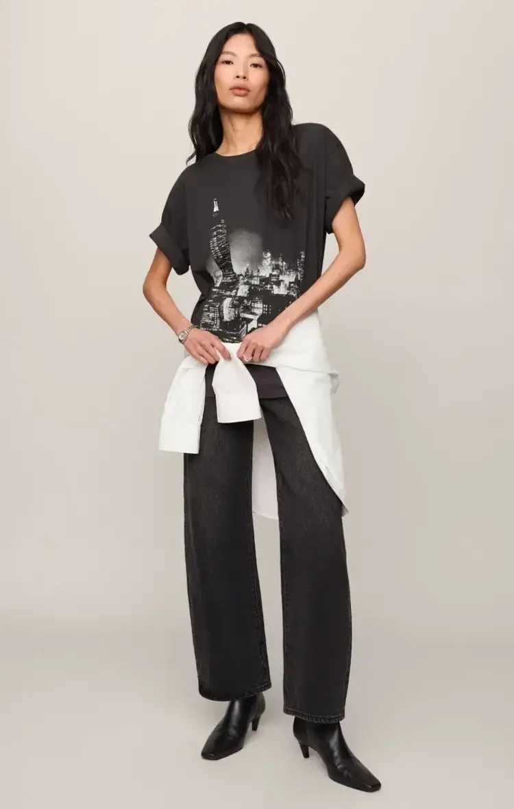 ZSupply Wishes City Boyfriend Tee Black Sand