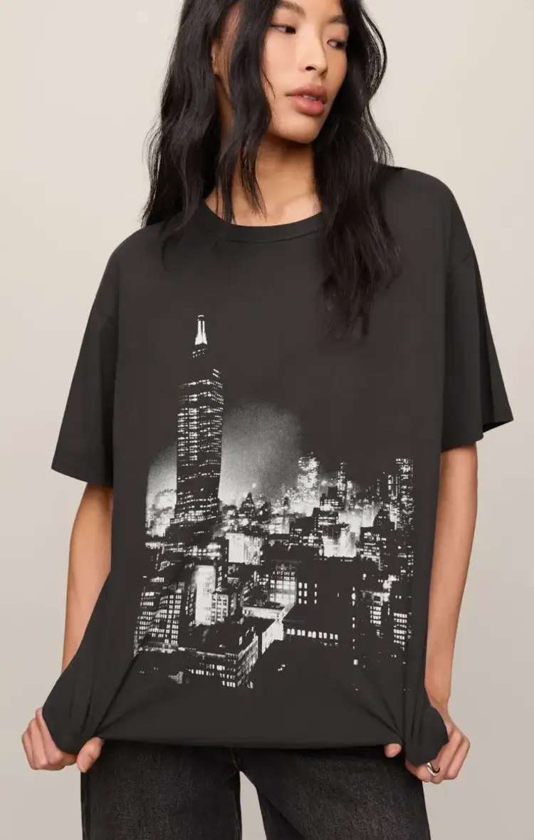 ZSupply Wishes City Boyfriend Tee Black Sand