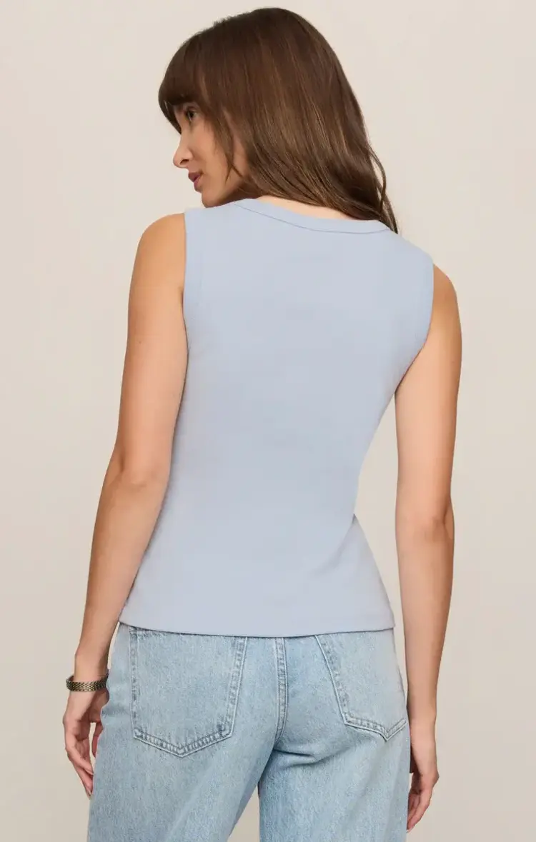 ZSupply Ellie Rib V-Neck Tank Skyline