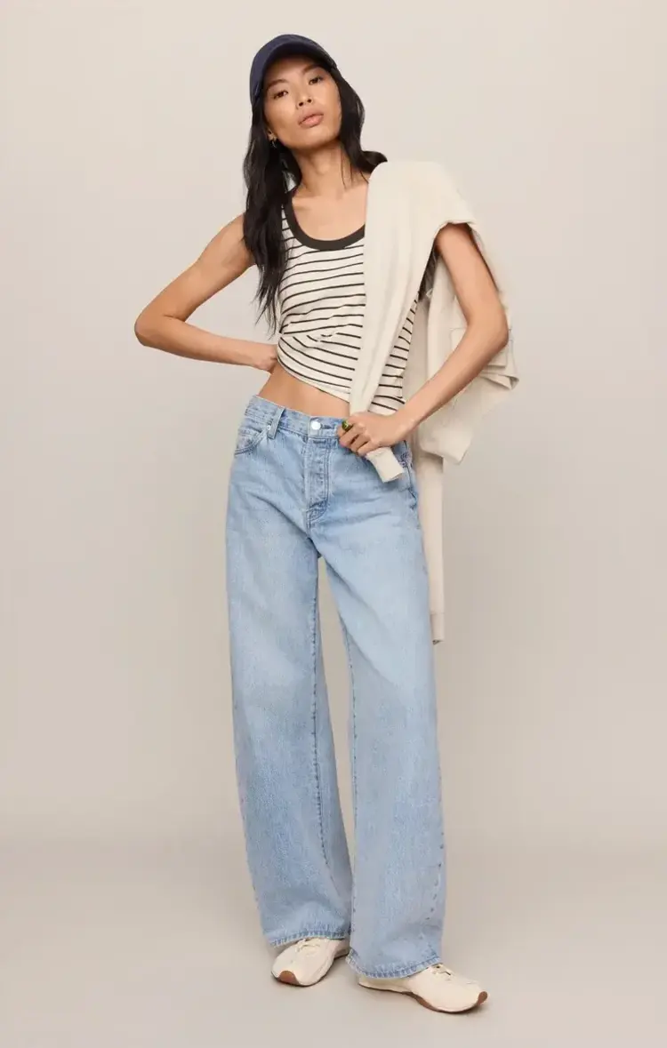 ZSupply Rowe Striped Scoop Tank Cloud