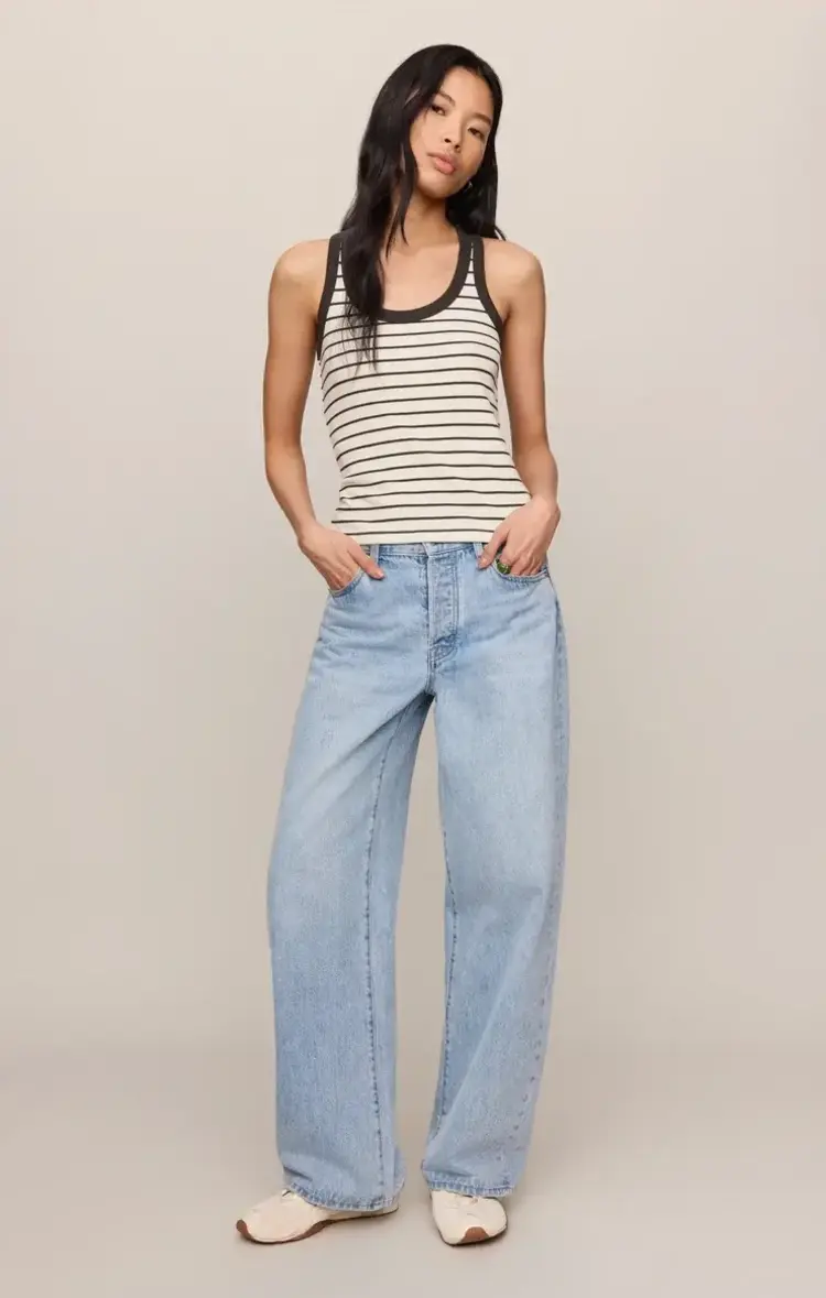 ZSupply Rowe Striped Scoop Tank Cloud