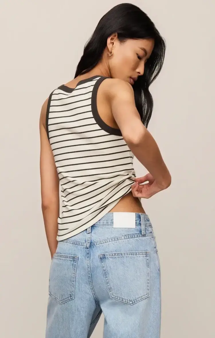 ZSupply Rowe Striped Scoop Tank Cloud