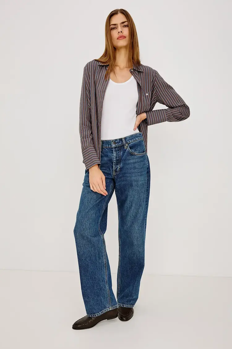 Rails Beck Shirt Hickory Indigo Stripe