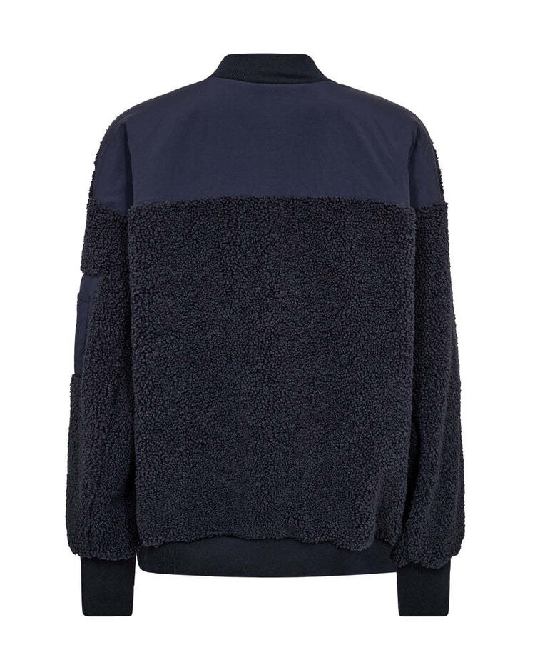 Mos Mosh Emeline Teddy Jacket Salute Navy