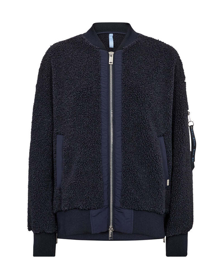 Mos Mosh Emeline Teddy Jacket Salute Navy
