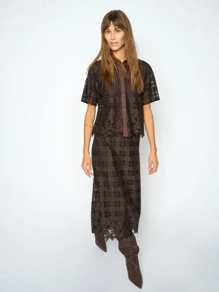 Mos Mosh Lia Checko Lace Shirt Delicioso