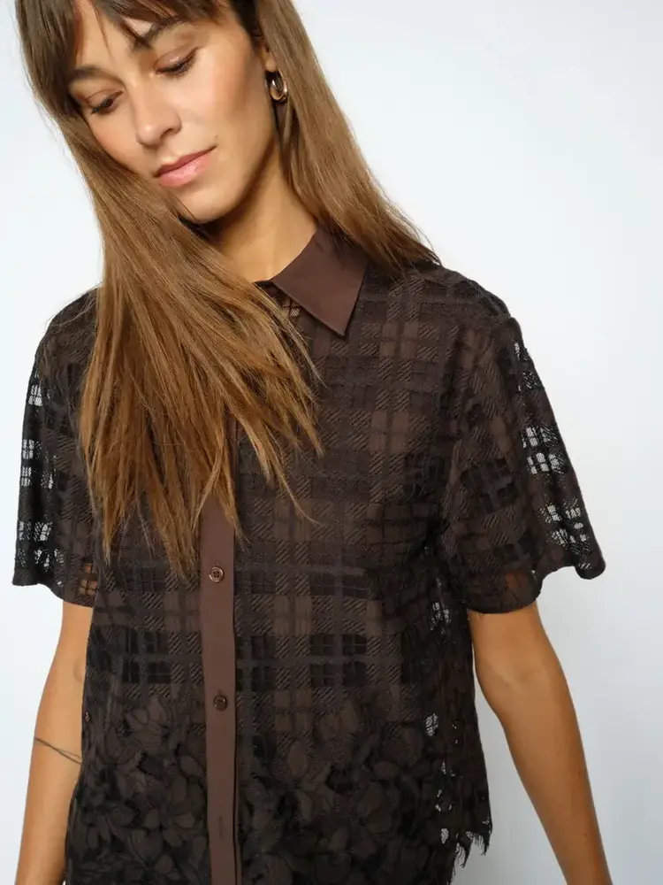 Mos Mosh Lia Checko Lace Shirt Delicioso