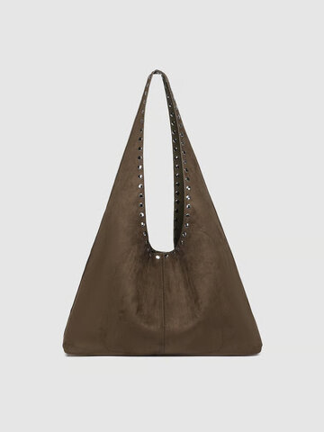 Louenhide Hailey Suede Shoulder Bag Olive