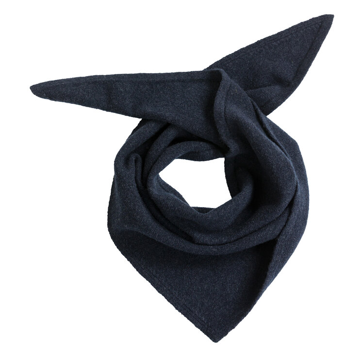 Yaya Knitted Triangle Scarf Cat Black Melange