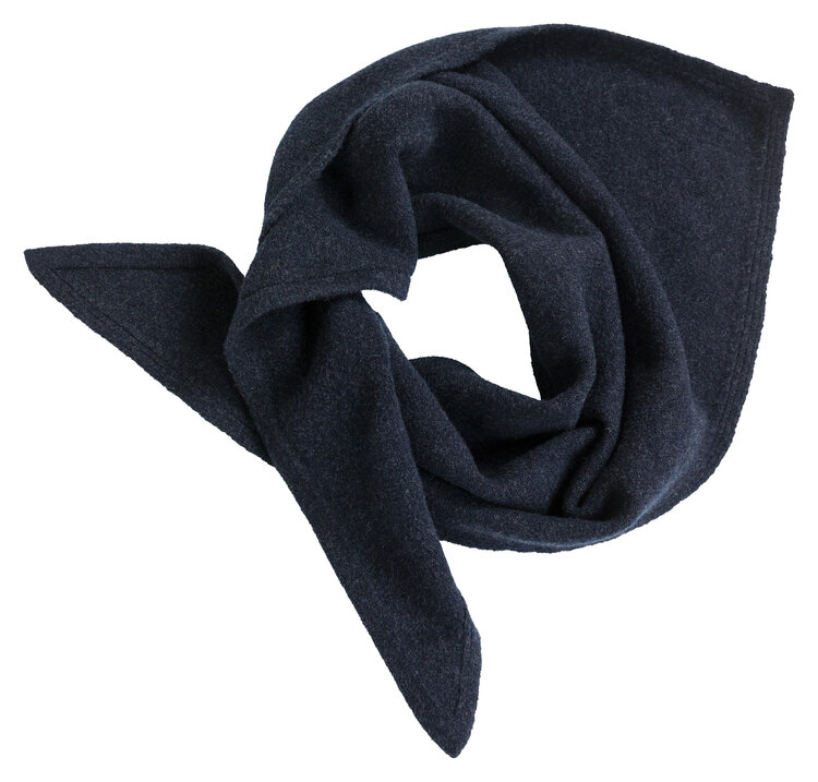 Yaya Knitted Triangle Scarf Cat Black Melange