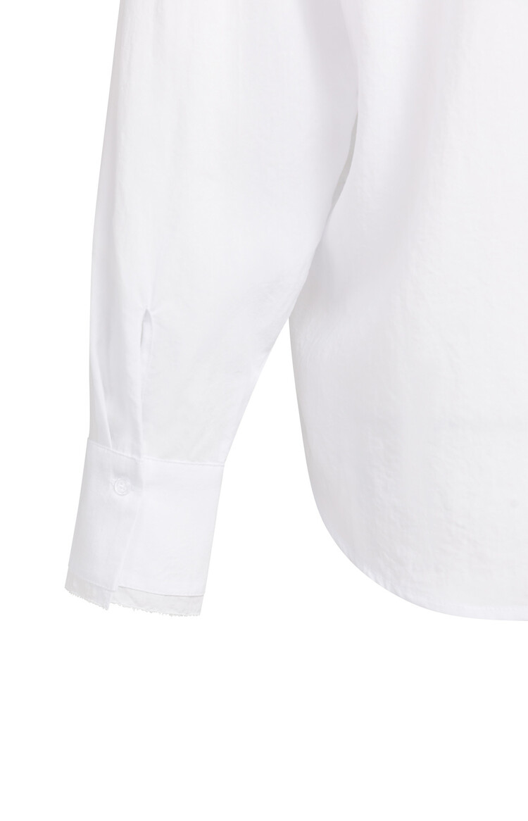 Yaya Blouse with Collar Detail Pure White