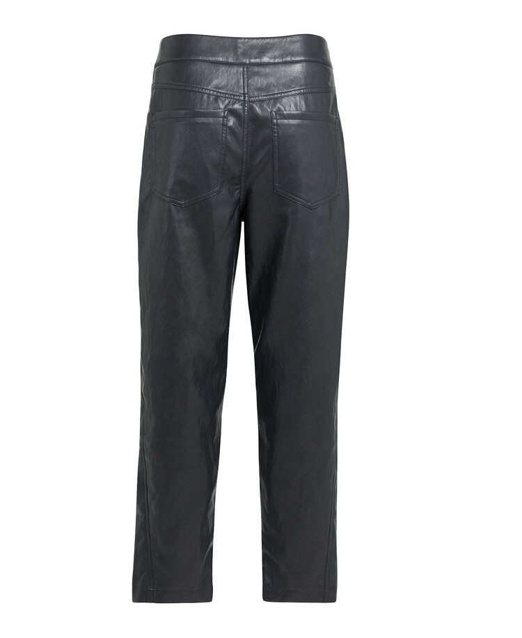 Yaya Faux Leather Carrot Fit Trousers Hole Black