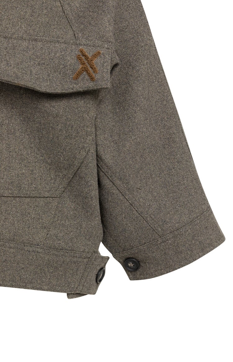 Yaya Oversized Wool Mix Jacket Grey Melange