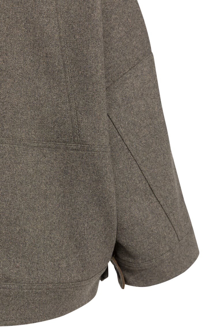 Yaya Oversized Wool Mix Jacket Grey Melange