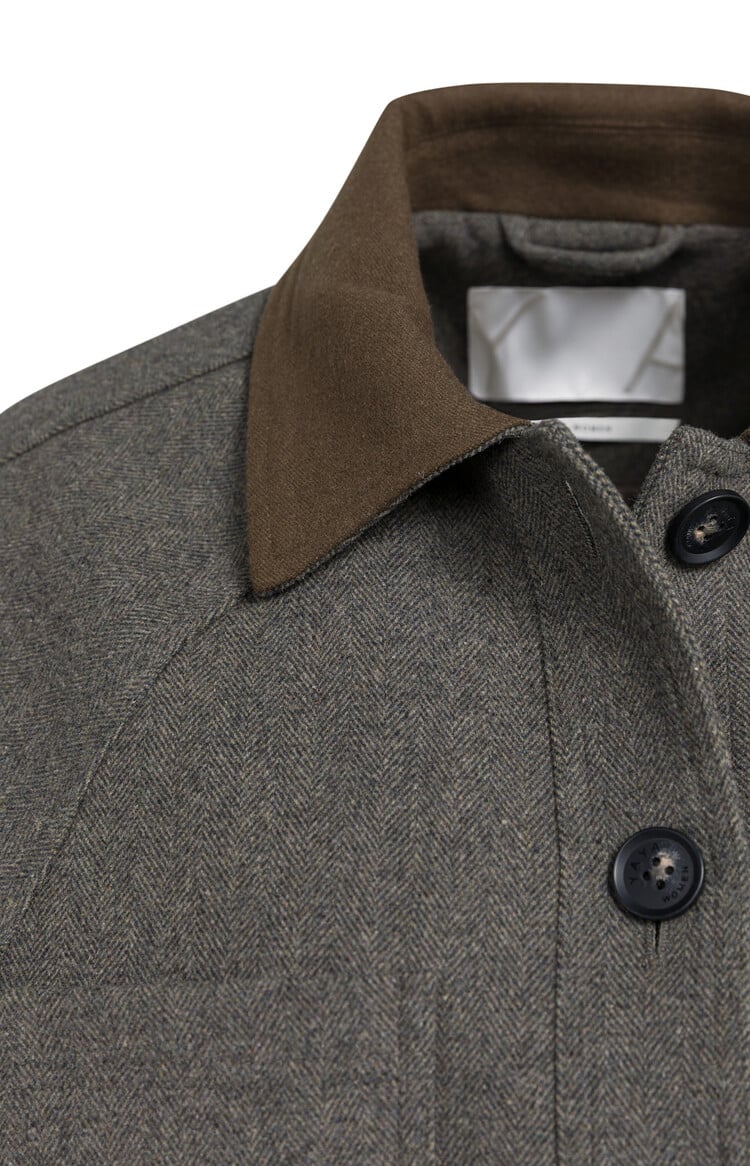 Yaya Oversized Wool Mix Jacket Grey Melange