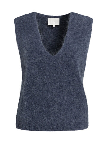 Yaya Spencer with Deep V-Neck Odyssey Gray Melange