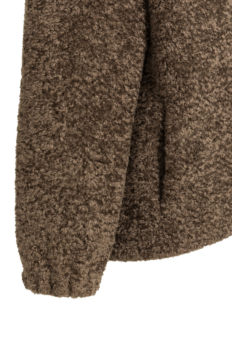 Yaya Faux Fur Kimono Wrap Jacket Slate Black Brown