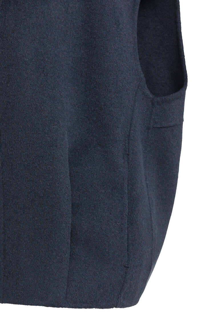 Yaya Oversized Woolmix Woven Bodywarmer Cat Black Melange