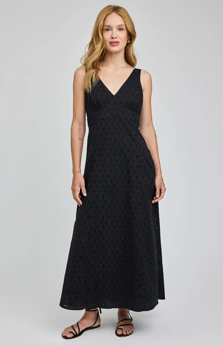 Gentle Fawn Marielle Eyelette Dress Black