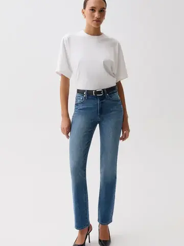 Pistola ALEKS Mid Rise Straight Pants Sea Salt