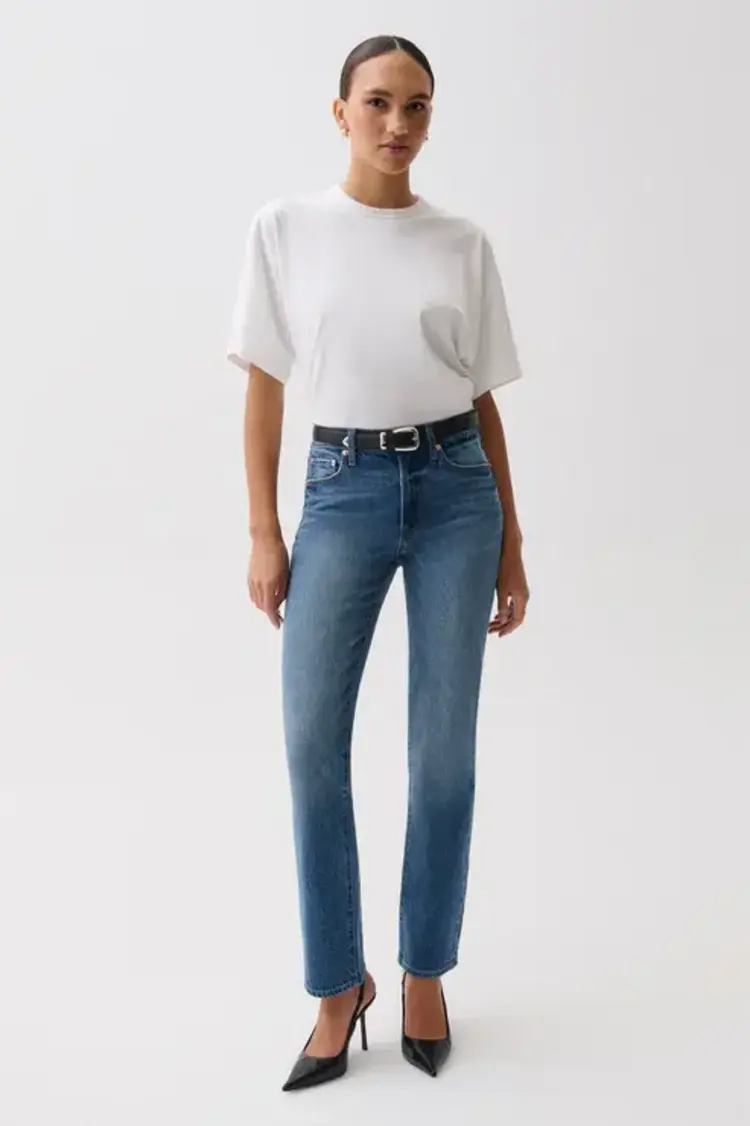 Pistola ALEKS Mid Rise Straight Pants Sea Salt