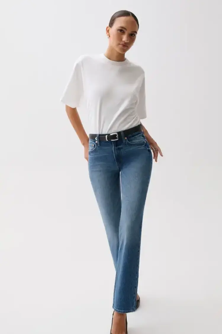 Pistola ALEKS Mid Rise Straight Pants Sea Salt