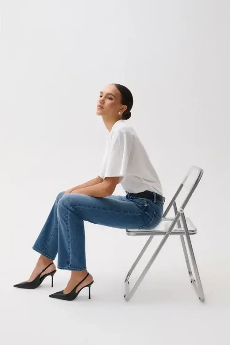 Pistola ALEKS Mid Rise Straight Pants Sea Salt