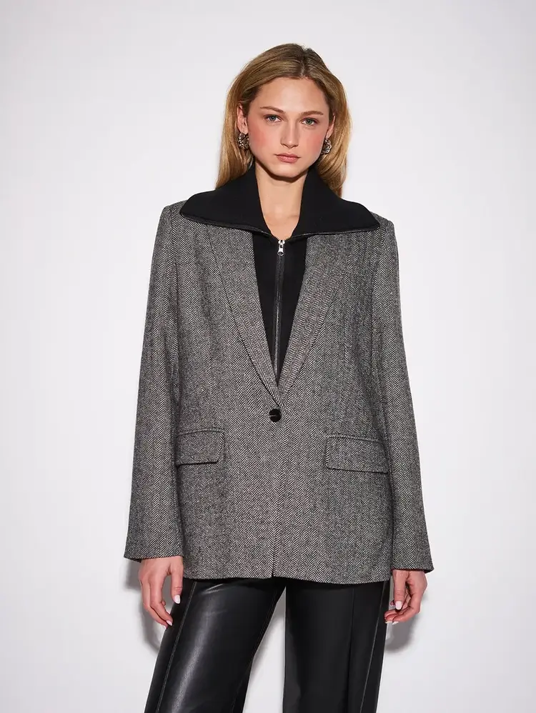 John & Jenn Hayes Blazer Misty Herringbone