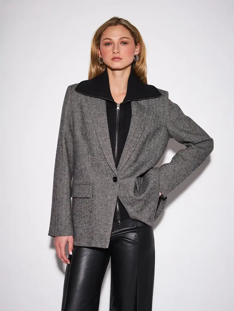John & Jenn Hayes Blazer Misty Herringbone